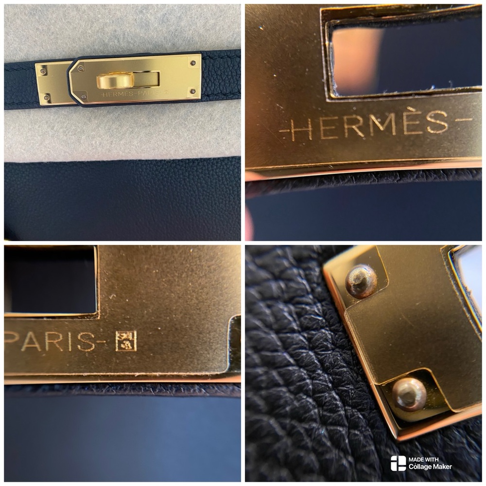 SOLD Hermes Kelly Retourne 28 in Noir Togo Leather with Gold Hardware - Picture 13 of 17